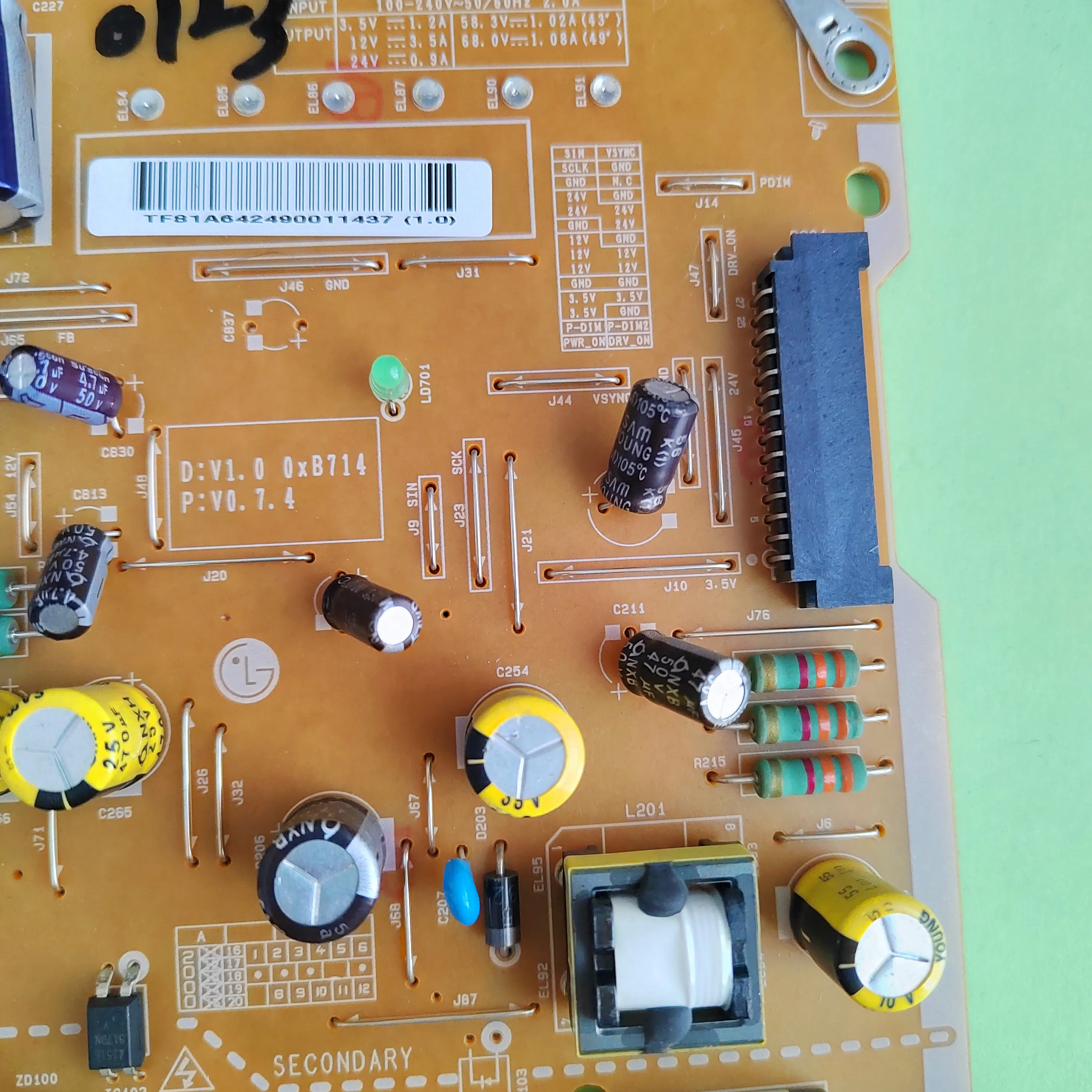 EAX66744401แผงวงจรจ่ายไฟ15UL6 LGP4349M LGP4349M-15UL6 EAY64249001สำหรับทีวี49UF640V 49UF6400 49UF840V 49UF8400 49นิ้ว49นิ้ว