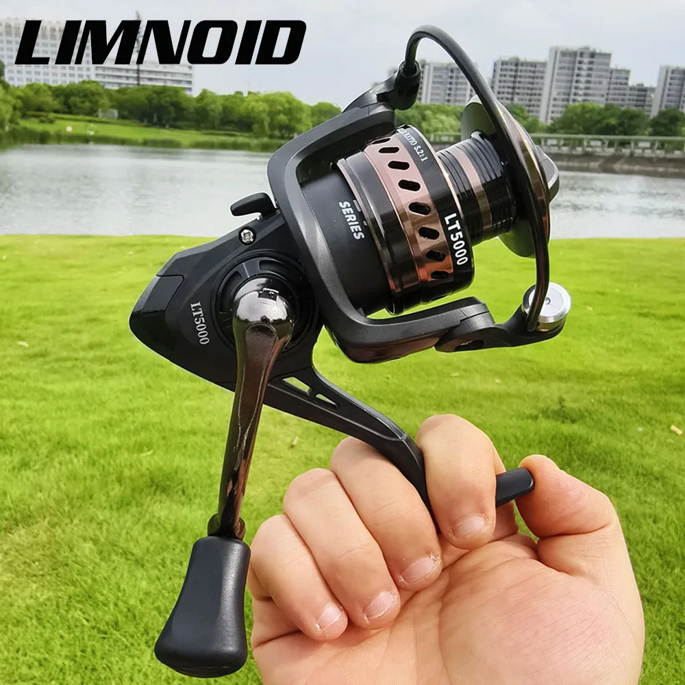 Limnoid 2000-5000 Spinnrolle 14BB 5,2:1 Übersetzungsverhältnis 10KG Max Bremskraft Leichte, Sanfte Angelrolle für Süß- und Salzwasser