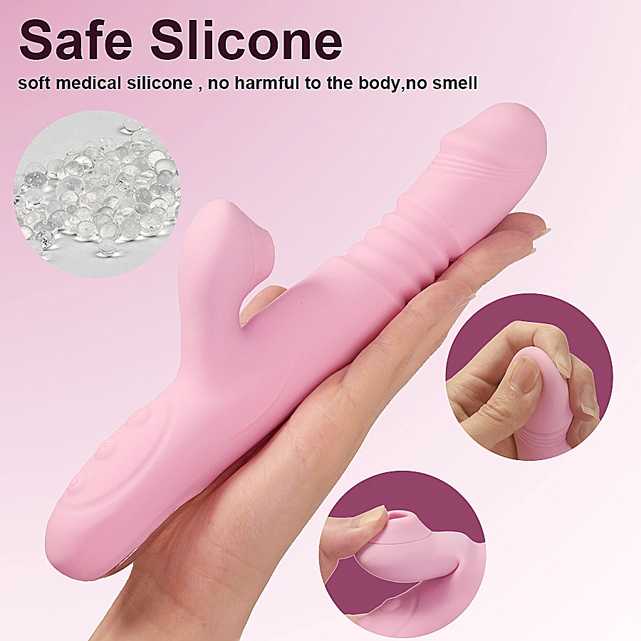 Heating Sex Toy Dildo Vibrator for Women Clitoral Sucking Stimulation G-spot Rotation Telescopic Massage Female Pleasure