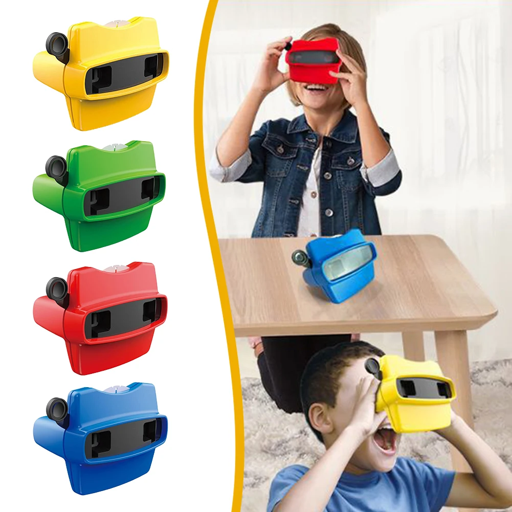 

3D просмотрщик для детей, классический 3D слайд, обучающая игрушка, портативный интерактивный проектор, игрушка для детей, взрослых, мальчиков и девочек, обучающий инструмент