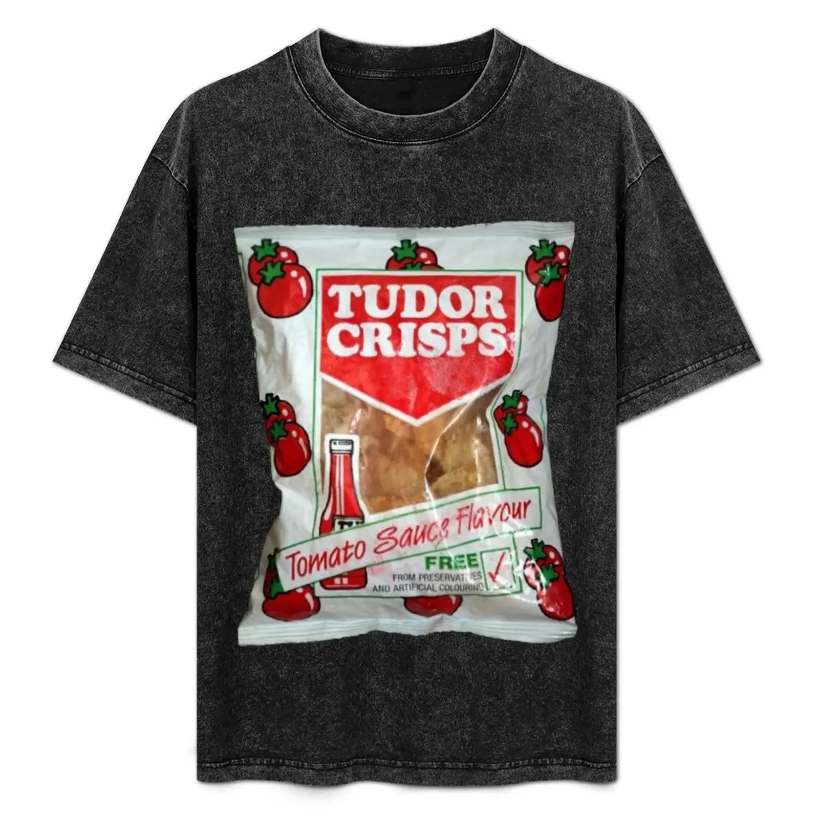 Tudor Crisps-Camiseta con sabor a salsa de tomate, tops de talla grande, ropa de San Valentín de aduanas, camisetas blancas para hombre