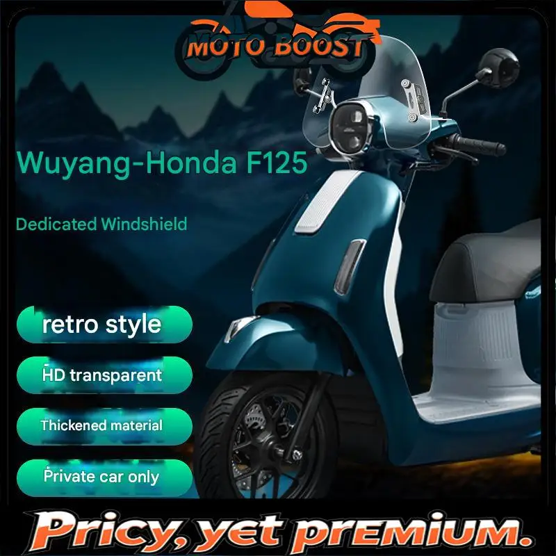 FOR Wuyang honda F125 Retro Scooter Wind Deflector - Exclusive Front Windshield Upgrade for Enhanced Protection Perfect OEM Fit