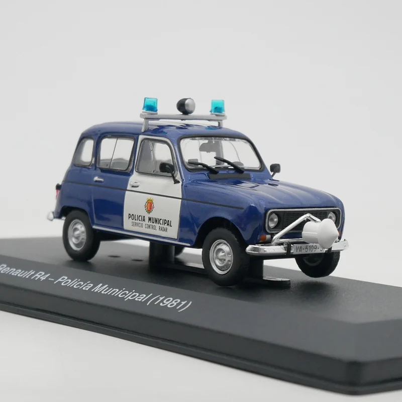 Ixo 1:43 Scale Diecast Alloy 1981 Renault R4 Police Vehicle Toy Cars Model Classic Adult Gift Collection Souvenir Static Display