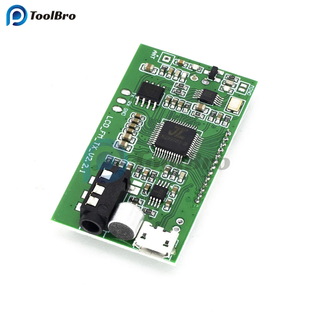 DSP PLL 87-108MHz FM Transmitter Module DC 3V-5V Stereo Digital Wireless Microphone Board Multi-function Frequency