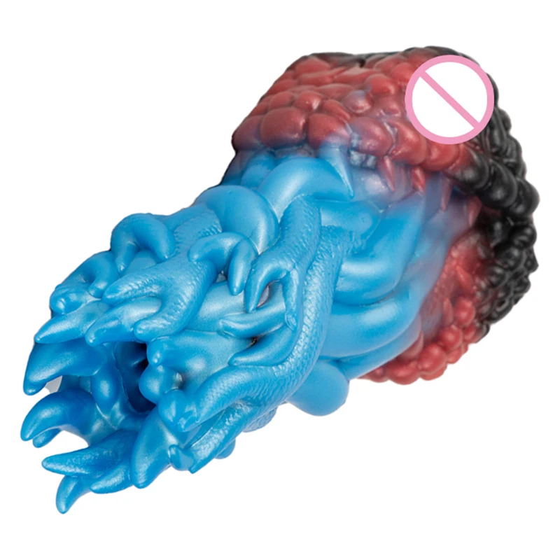 17.5*10*9.5cm Silicone Fantasy 'Thousand Snakes' Tongue Artificial Vagina Monster Head Pussy Male Masturbator Sex Toys for Men