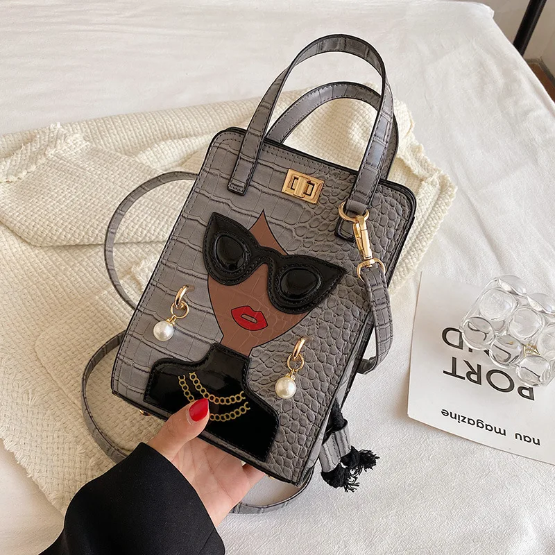 Designer Brand Bat Bag Handbags For Women Crocodile Pattern Purses Crossbody Bags Luxury Shoulder Bag Satchel Cartoon Girl Tote