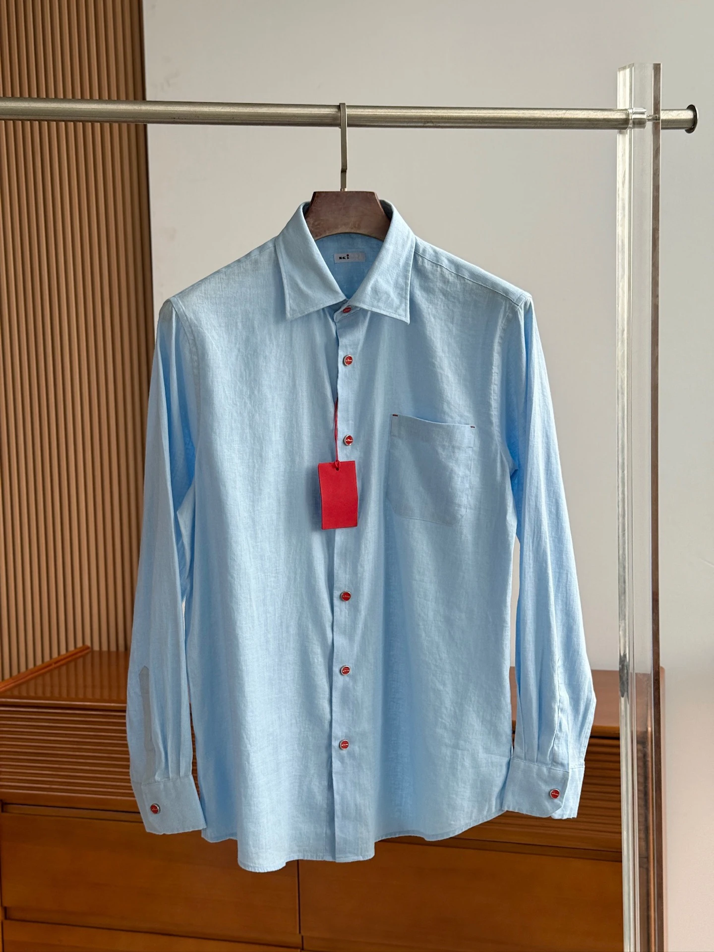 

OECHSLI Shirt Linen men 2026 New casual breathable embroidery comfortable long sleeves business high quality pocket size S-XXL