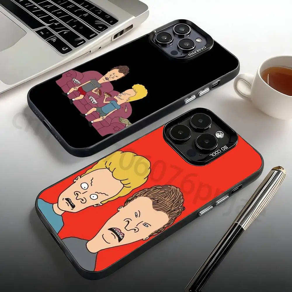 

B-Beavis and B-Butt-H-Head Phone Case For iPhone 17,16,15,14,13,12,11,Pro,Max,Plus,Mini Candy Matte Shockproof Cover