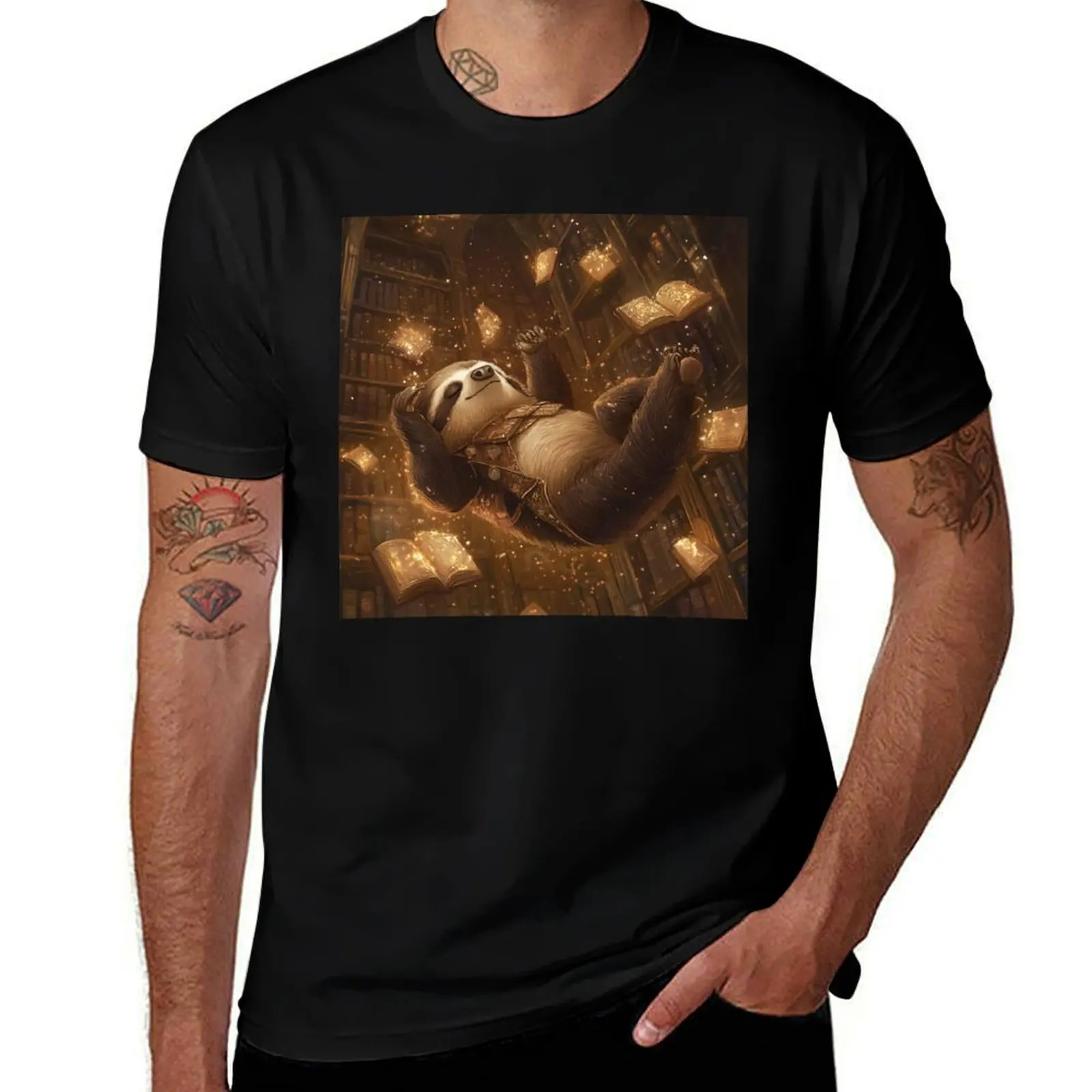 

Sleepy Sloth Wizard T-Shirt topping Personalized t-shirt Man t-shirt anime shirts men