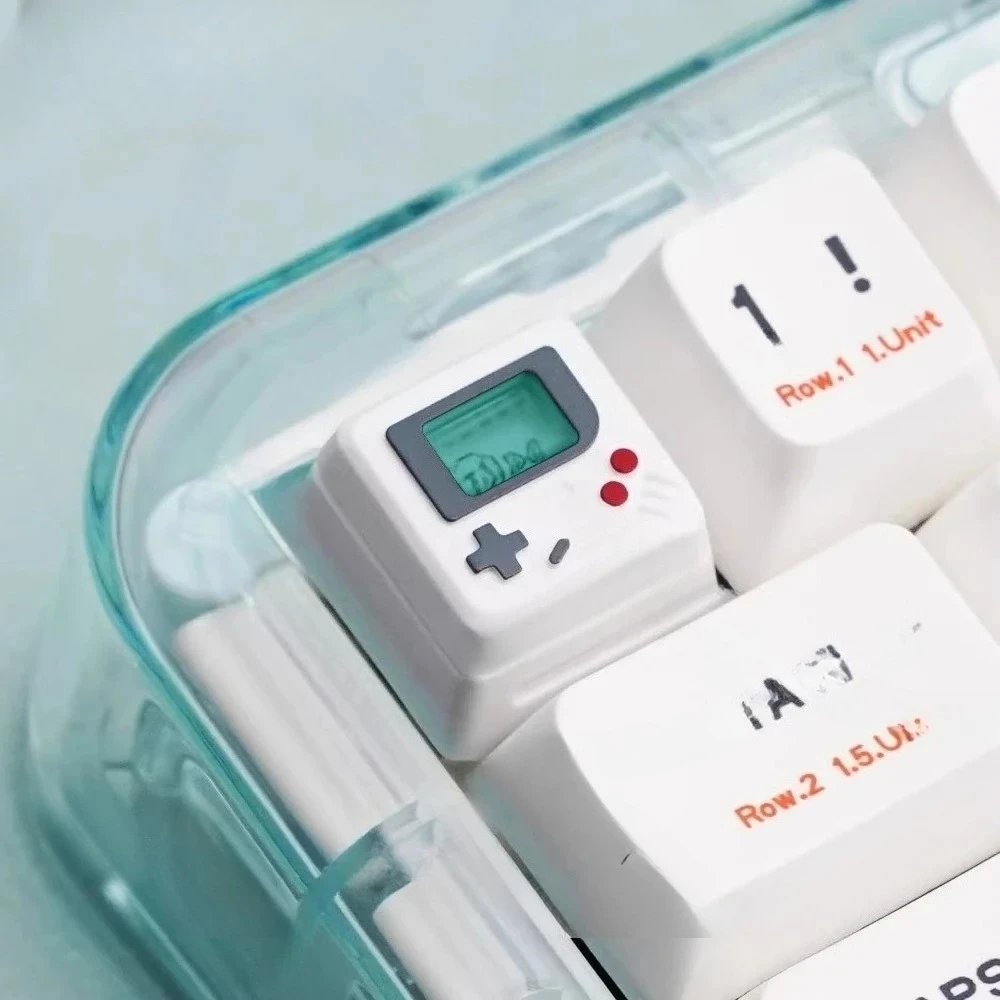 

Персонализированные прозрачные колпачки для клавиш для Vision 3-в-1t в стиле ретро FC Macintosh MAC, милая механическая клавиатура на подарок