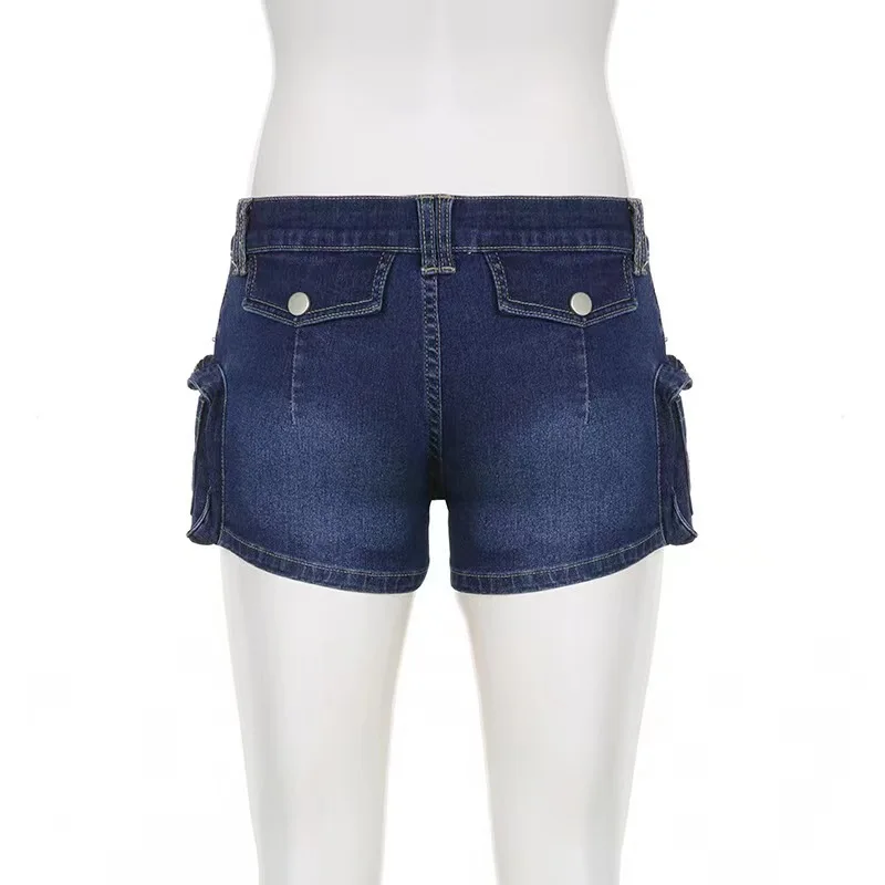 new streetwear brand female women girls low waist Denim shorts