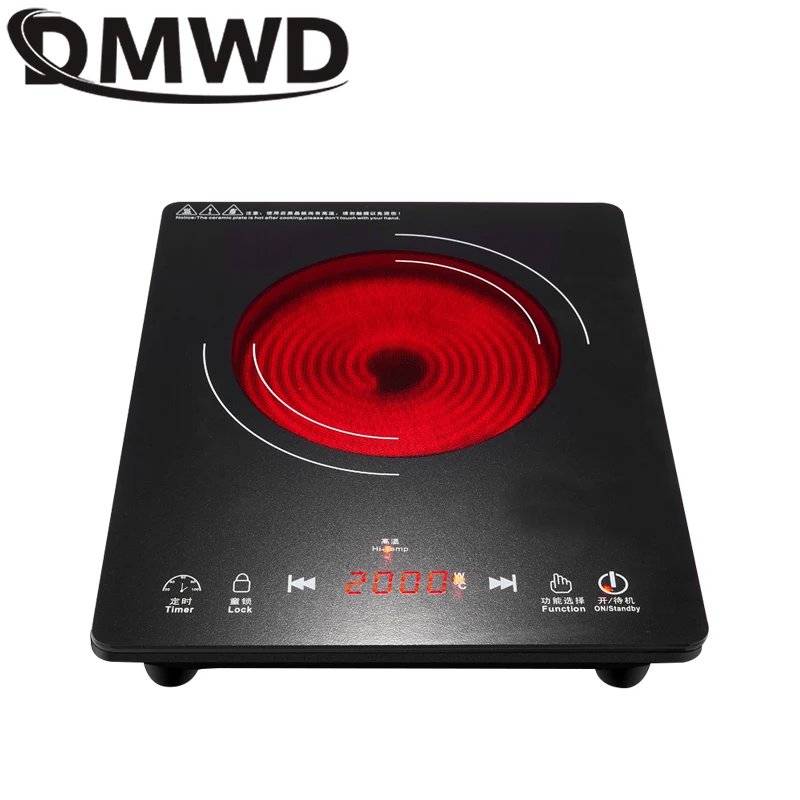 

DMWD Household Mini Electric Induction Cooker Heat Milk Water Boiled Countertop Burner Stew Porridge Noodles Hotpot Stove 2000W