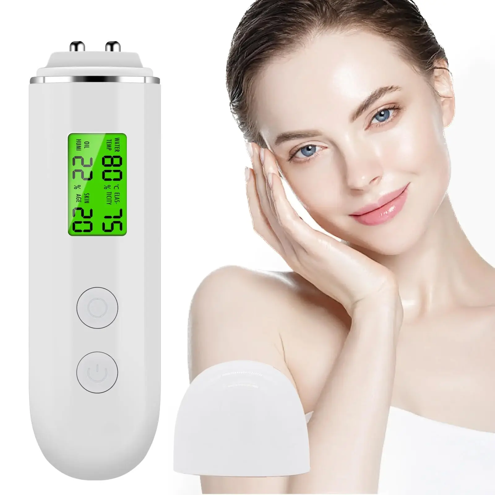

Skin Oil Content Facial Moisture Analyzer Skin Care Tool for Radiant Skin, Digital Moisture Tester Monitoring Skin Health