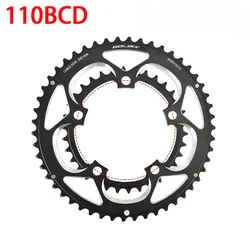 110bcd Double Chainring 50T/34T 8S 9S 10S 11 Speed Ultralight 5 Bolt Chainring 110 Bcd for Road Bike Aluminum Bicycle Chainwheel