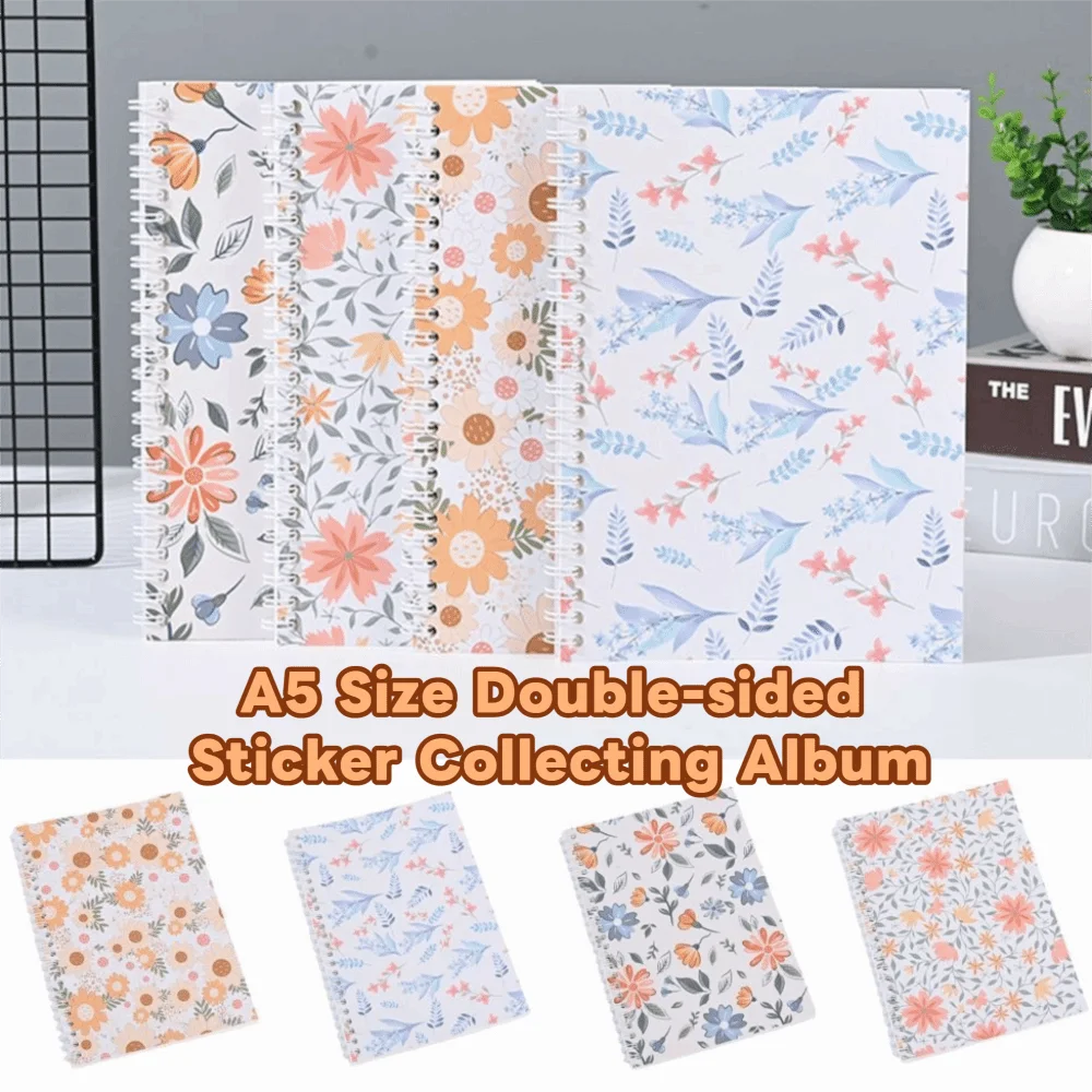 Reusable A5 Size Release Book Stickers Organizer Tape Storage Double-sided Sticker Collecting Album