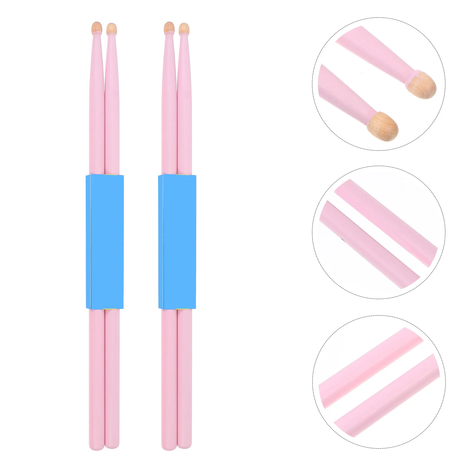 

4pcs Drumsticks Maple Wood Colorful Lightweight Smooth Beginner Student Percussion Sticks Accessories