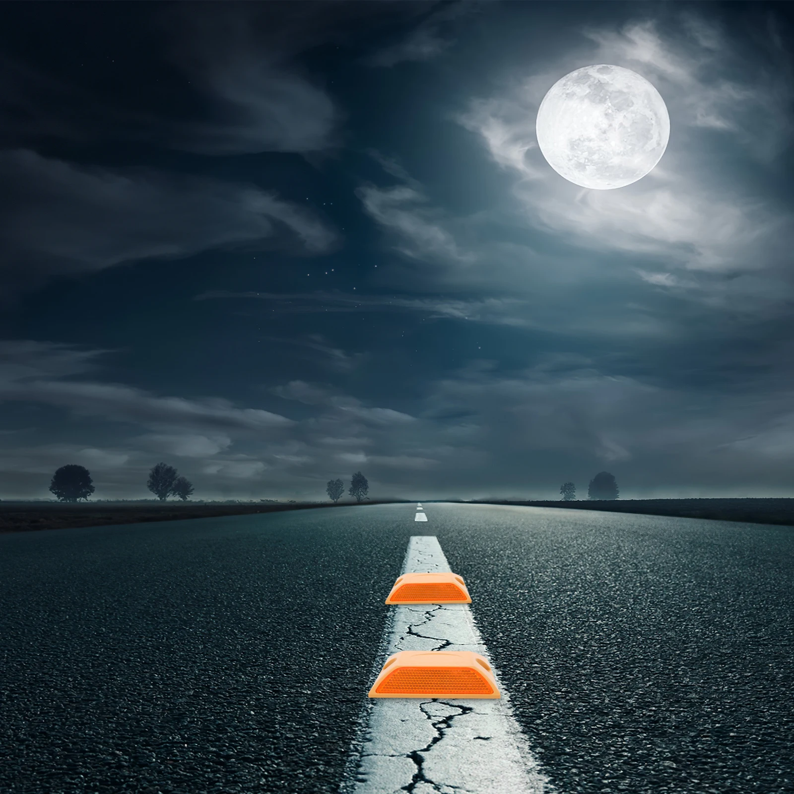 2 قطعة علامات الطريق العاكسة الألومنيوم في الهواء الطلق درب الرصيف علامات السلامة عالية الوضوح عاكسات الطريق