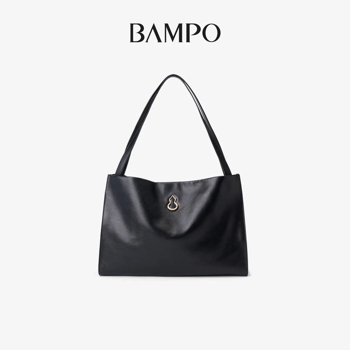 BAMPO 2025 New Furei Square Bag Top Grain Cowhide Single Shoulder Commuter Gourd Tote Bag for Women