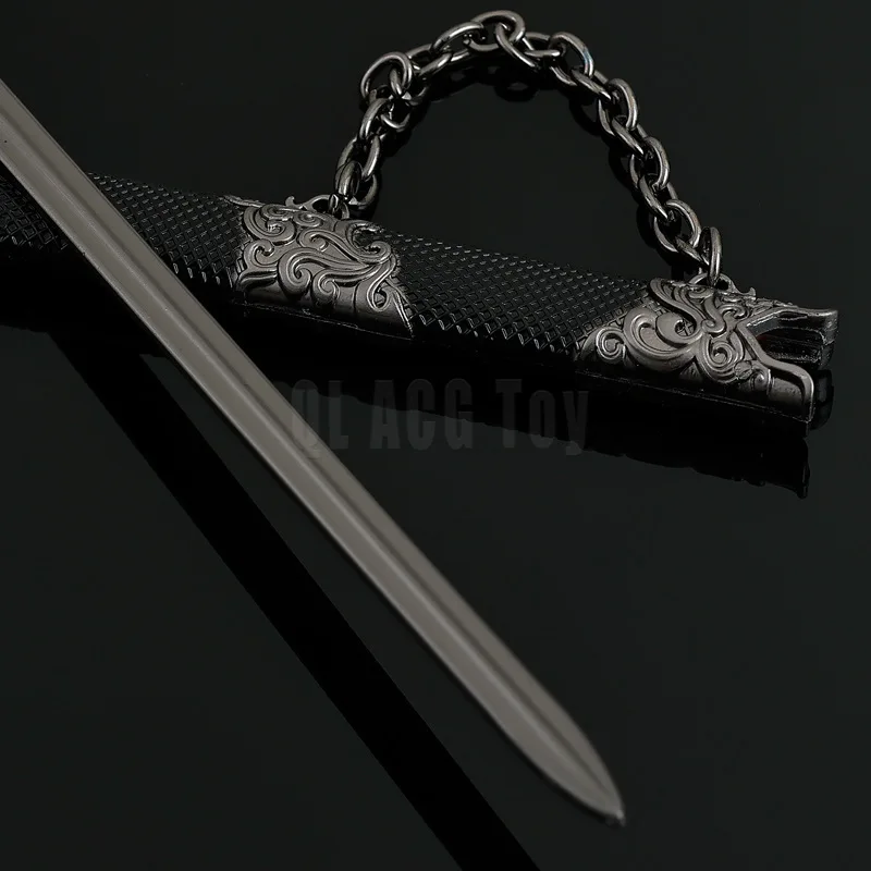 22 centimetri Pei Min Spada Cinese Armi Fredde in Metallo Antico Gioco Modello Periferico Spada Accessorio Ornamento Collezione Giocattolo per Il Ragazzo