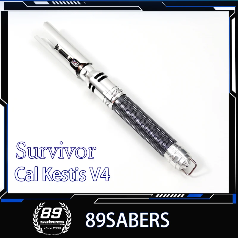 

89SABERS Световой меч Cal Kestis V4, цельнометаллический материал, реквизит для фильмов для повторной печати размеров 1:1, с 19 комплектами звуковых шрифтов и световых эффектов.