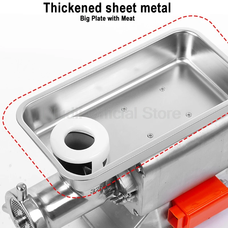 Moedor de carne elétrico comercial 2200W de aço inoxidável resistente 3 em 1 enchedor de salsicha picador de vegetais para cozinha de restaurante