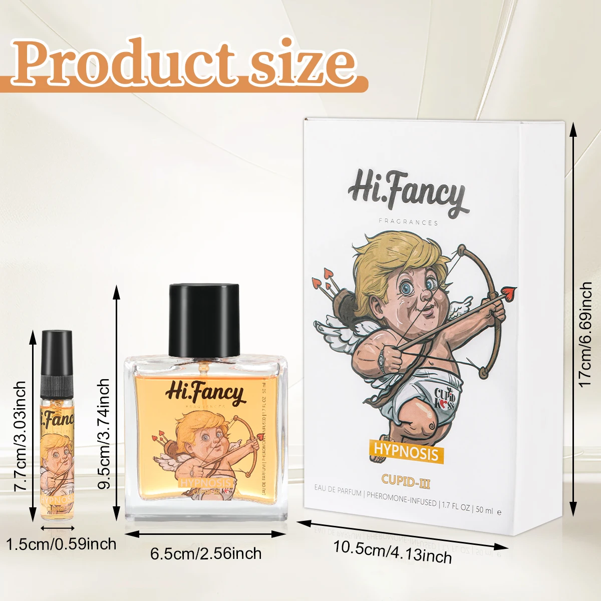 HI.FANCY 2in1 amber oud gold men’s cologne 50ML pheromones perfumes 2*5ML Travel Sprays for Christmas gifts New Year gifts