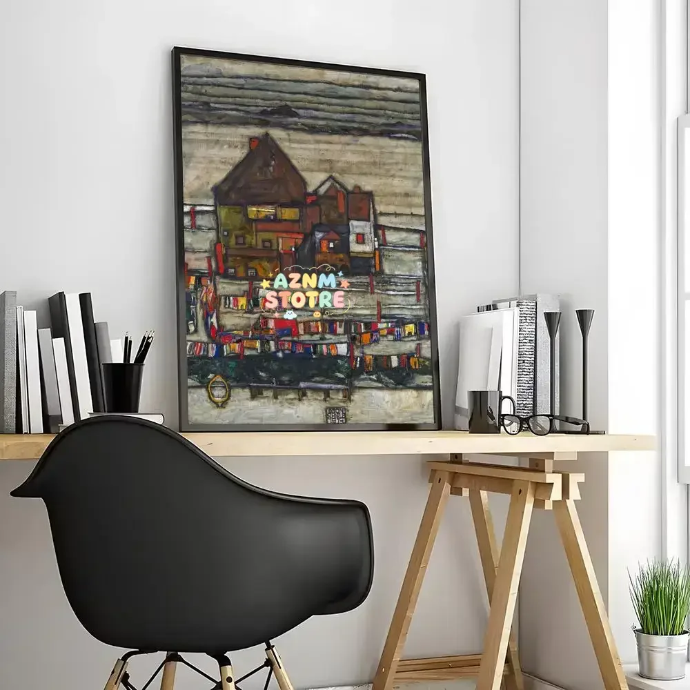 Art Egon Schiele Painting Calligraphy Canvas Poster: Crease Free Waterproof Durable All Space Wall Decor