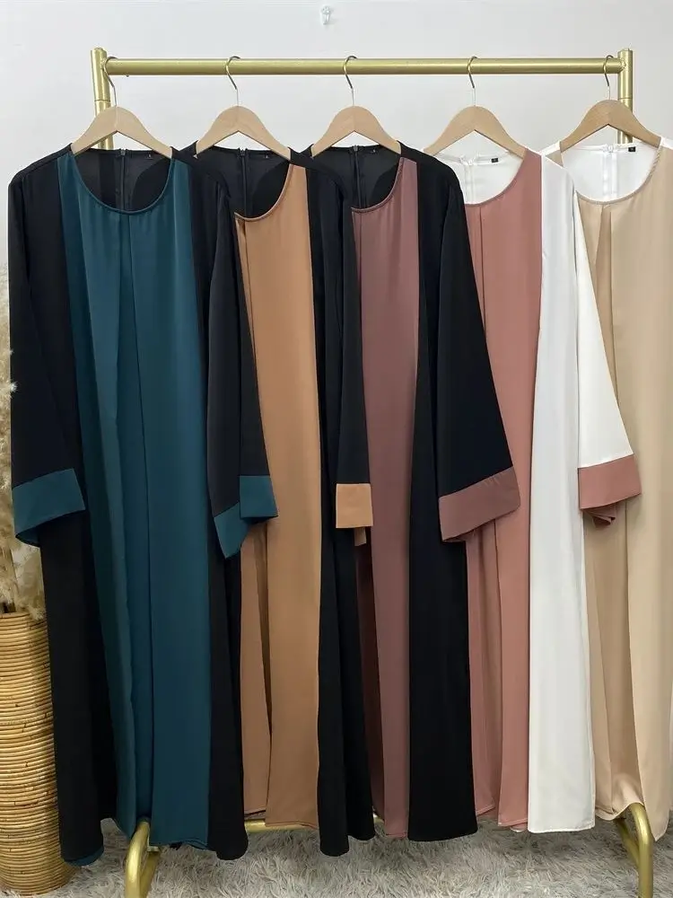 Falso Abayas de Duas Peças para Mulheres, Ramadã, Eid, Muçulmano, Abayas, Dubai, Kaftan Modest, Islam Caftan Marocain