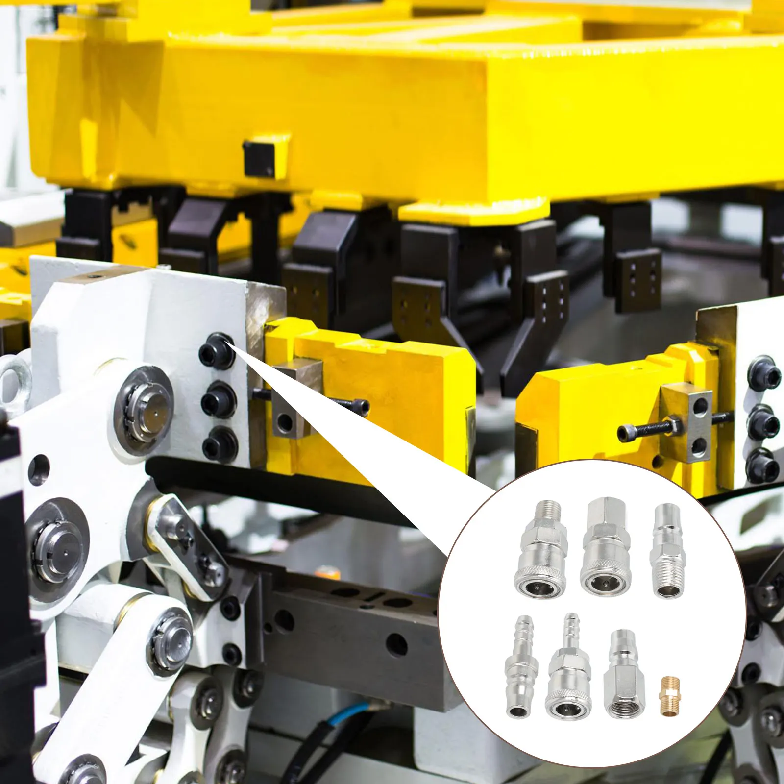 

25Pcs Hose Connectors Durable Metal Pneumatic Fittings High Precision Stable Performance Leak-Proof Connectors