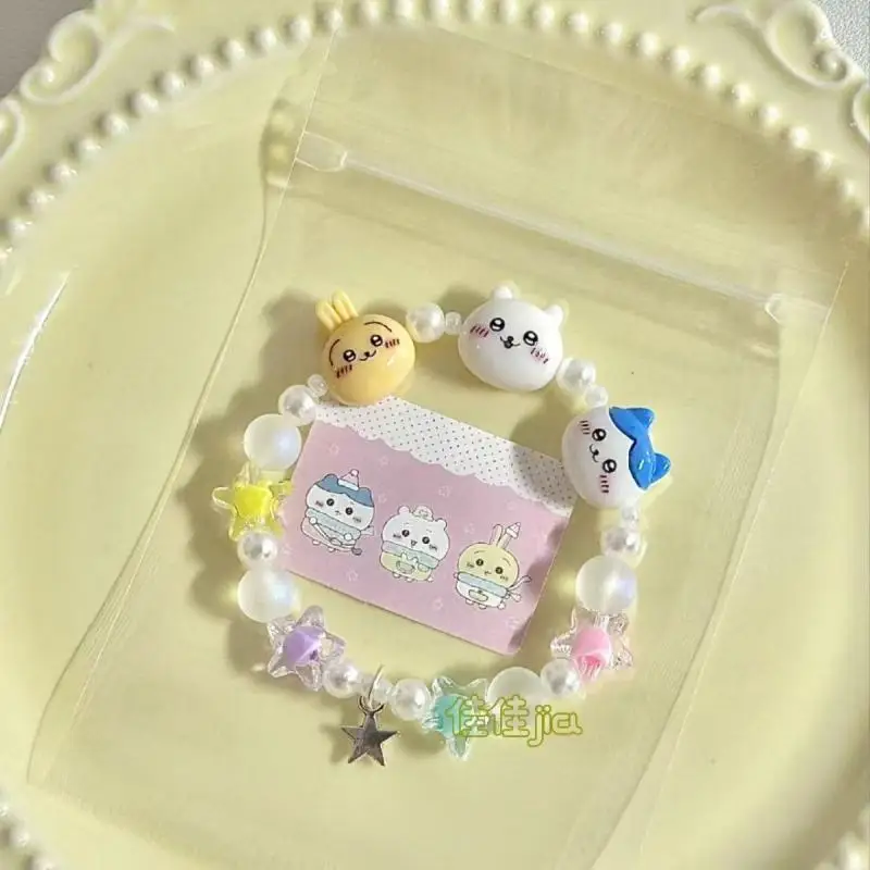 Anime Chiikawasa Girl Bracelet with A Sense of Niche Design Hachiware Usagi Bracelet Couple Cartoon Bracelet Accessories Gifts