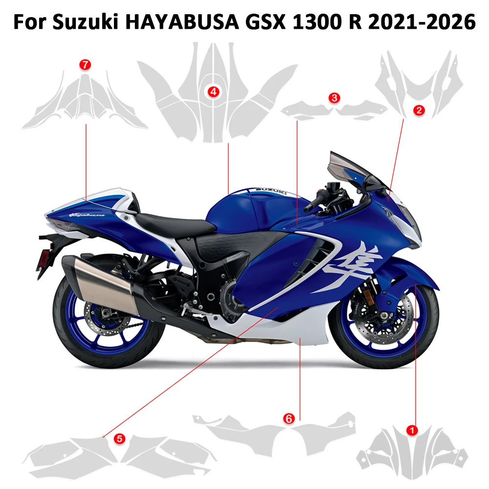 gsx1300r-オートバイ-ppf-tpu-ペイント保護フィルムキットスズキハヤブサ-gsx-1300-r-2026-アンチスクラッチステッカー透明フィルム