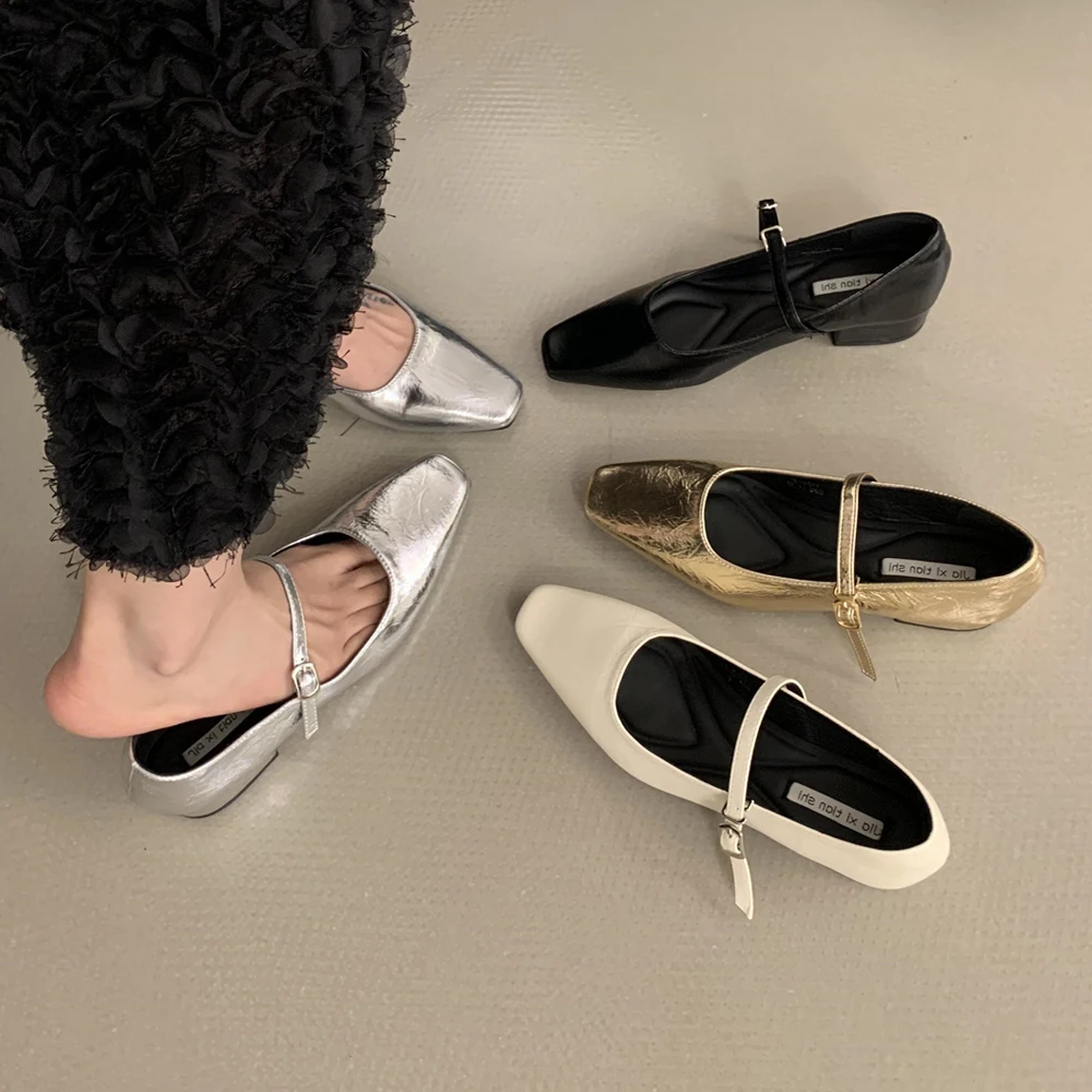 

Mary Jane Flat Shoes with Arch Support and Hidden Wedge Heel Women Ballet Flats Mary Jane Flats Comfortable Dress Shoes