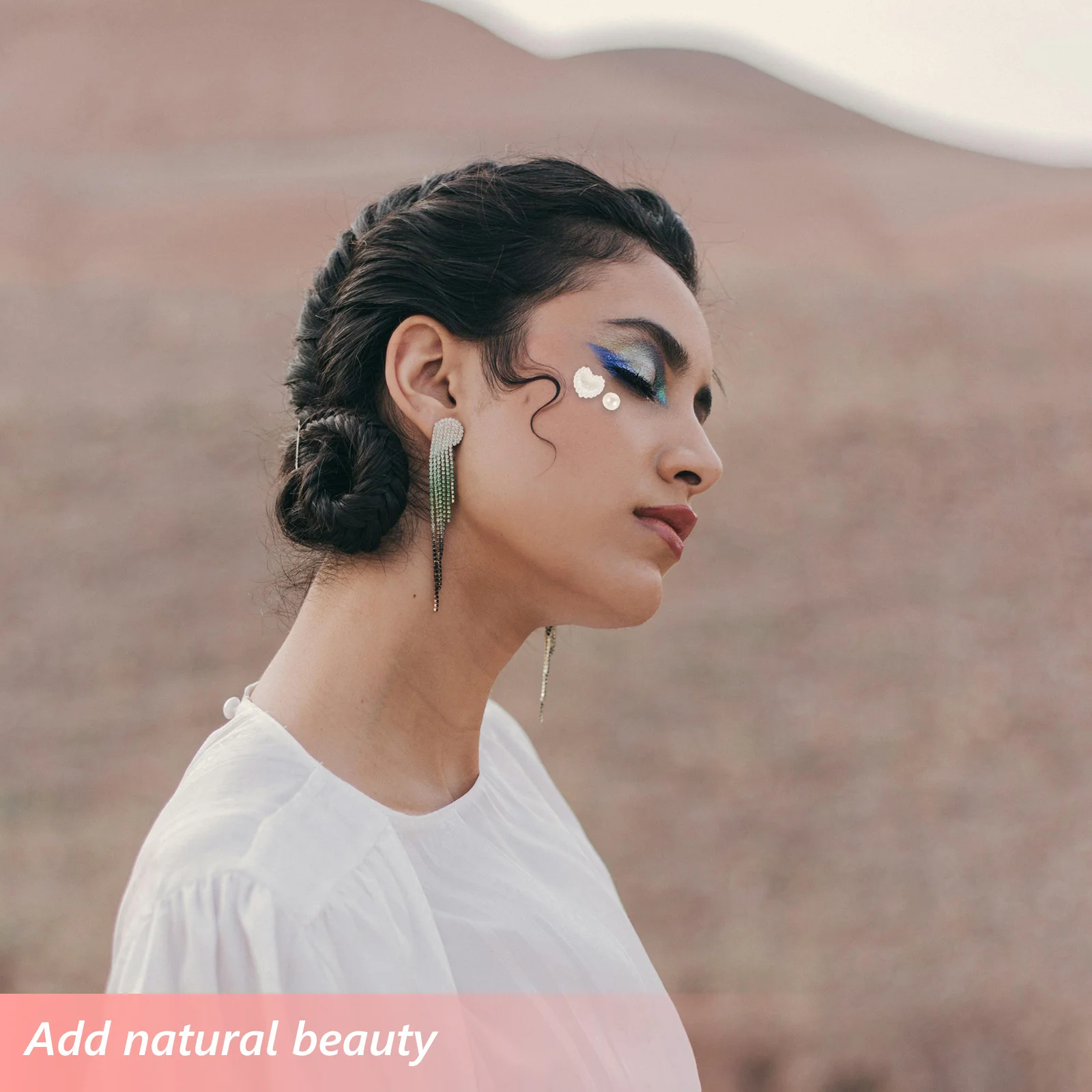 

Сушеный цветок для макияжа глаз, драгоценности, сделай сам, подвески для лица для свадебных выступлений на сцене, фотосессии, украшения для лица, цветок, подвеска для дизайна ногтей