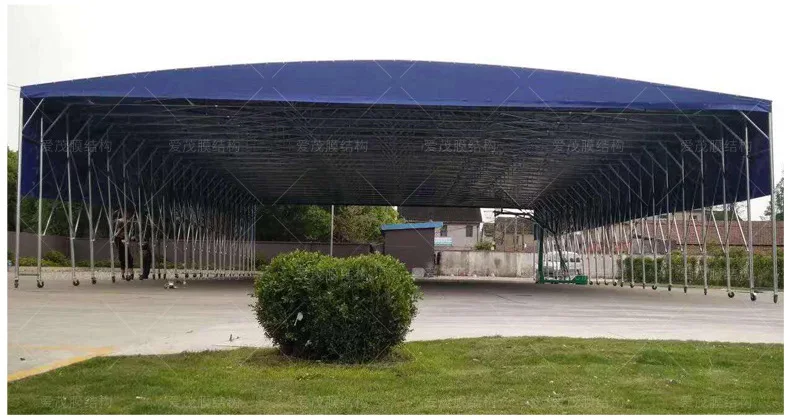 Large Retractable Outdoor Event Tent With Steel Frame Mobile Folding Booth For Warehouse Parking Shed Or Garage Shelter
