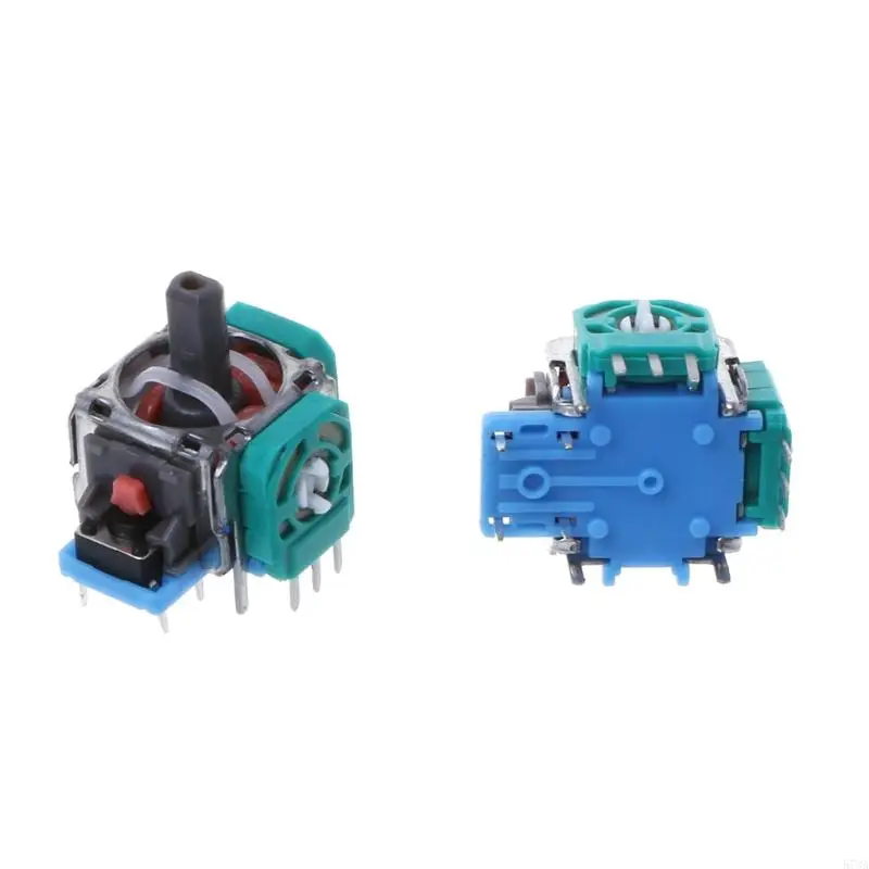 573A 2 ชิ้น/เซ็ต 3D Analog แกนโมดูลจอยสติ๊ก Potentiometer สีดำ Thumb Sticks สำหรับ 4 Controller Repair