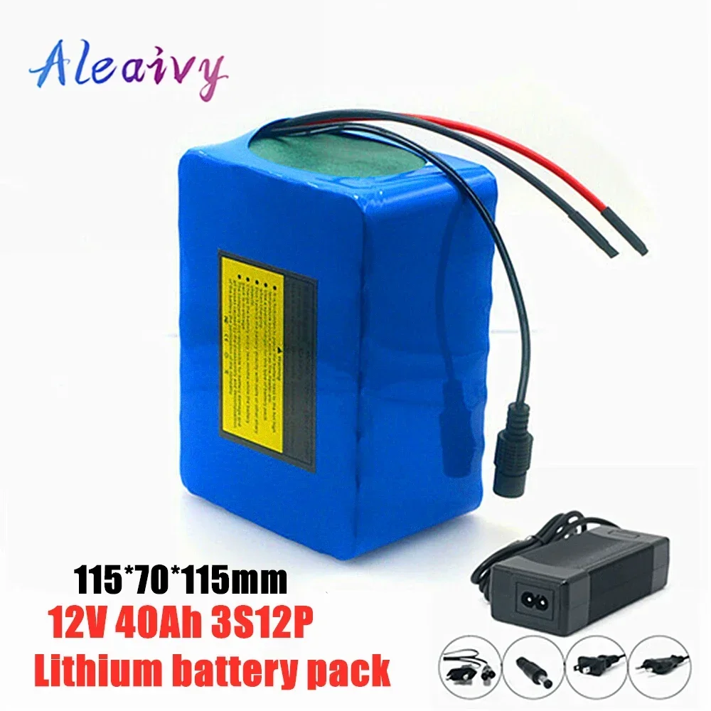 

New 12V 35 / 38 / 42ah 3s12p 11.1v 12.6V Lithium Battery Pack For Inverter Xenon Lamp, Solar Street lamp, Sightseeing Car, Etc