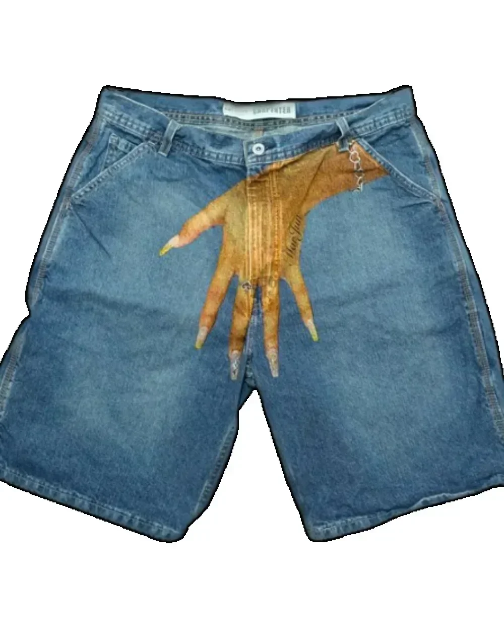 Pantalones cortos holgados Vintage para hombre y mujer, jeans de alta calidad, ropa de calle gótica de hip hop, harajuku, informales, de pierna ancha, 2000s, Y2k, 2024