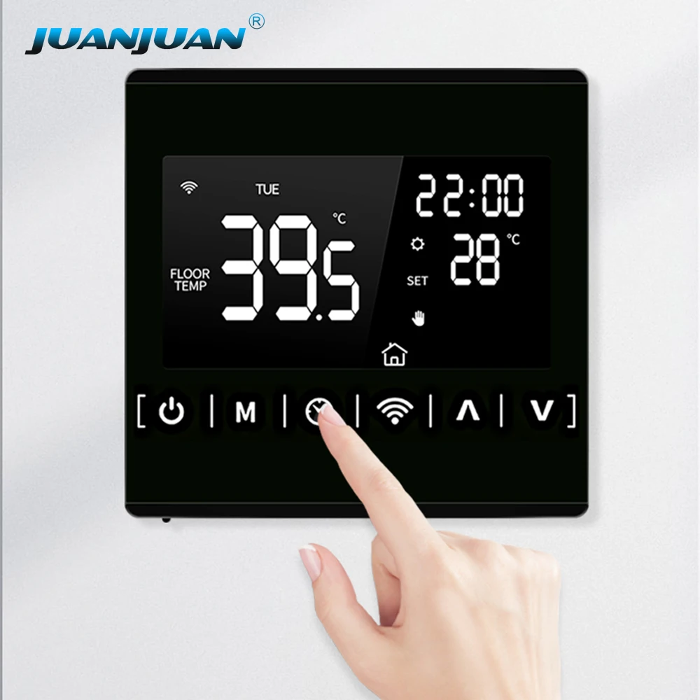 

WiFi All Touch Screen Water Gas Boiler Room Temperature Remote Controller Electric Smart Thermostat for Home