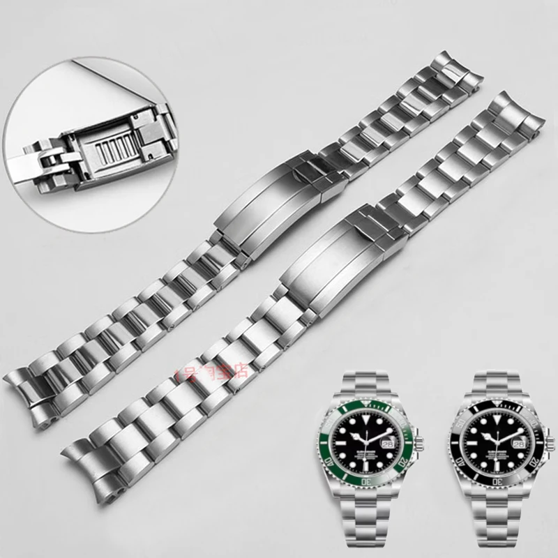 

Ремешки для часов 904L для Rolex SUB DAYTONA NH35 NH36, мужские скользящие застежки, ремешок для часов, однотонный браслет из нержавеющей стали, 20 мм 21 мм