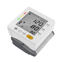 Automatic Wrist Blood Pressure Monitor High Low Pressure Irregular Heart Rate Alarm 2*120 Data Storage Built-In Lithium Battery