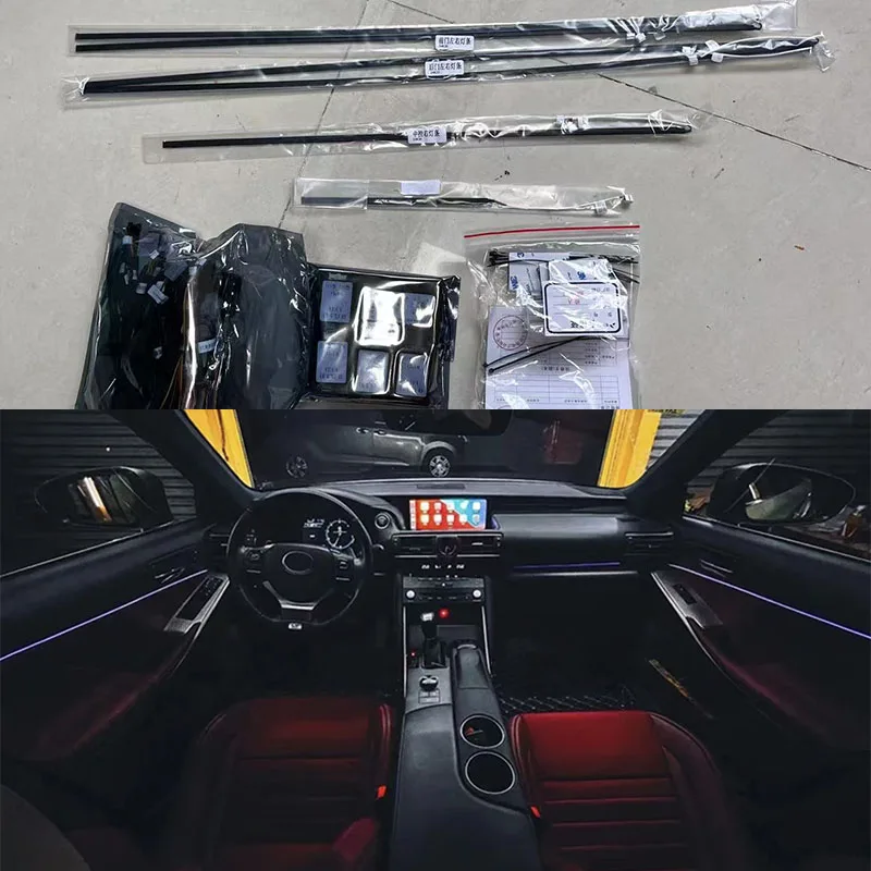 

Fit for Lexus IS 2013 2014 2015 2016 2017 Inter Car Ambient Light Dashboard Trim Light Rear Door Outline Light Footwell Lamp