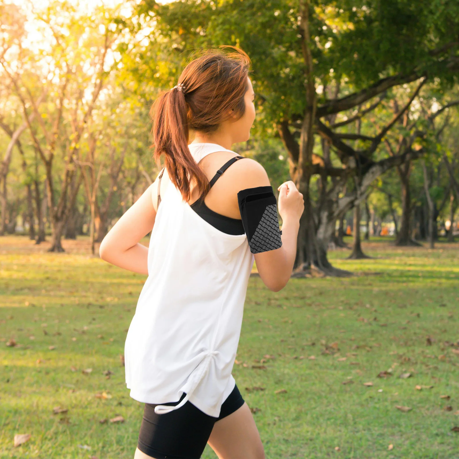 

Reflective Running Armband Sleeve Outdoor Cycling Multi-Functional Mobile Phone Holder Comfortable Sports Fitness Phone Arm Bag