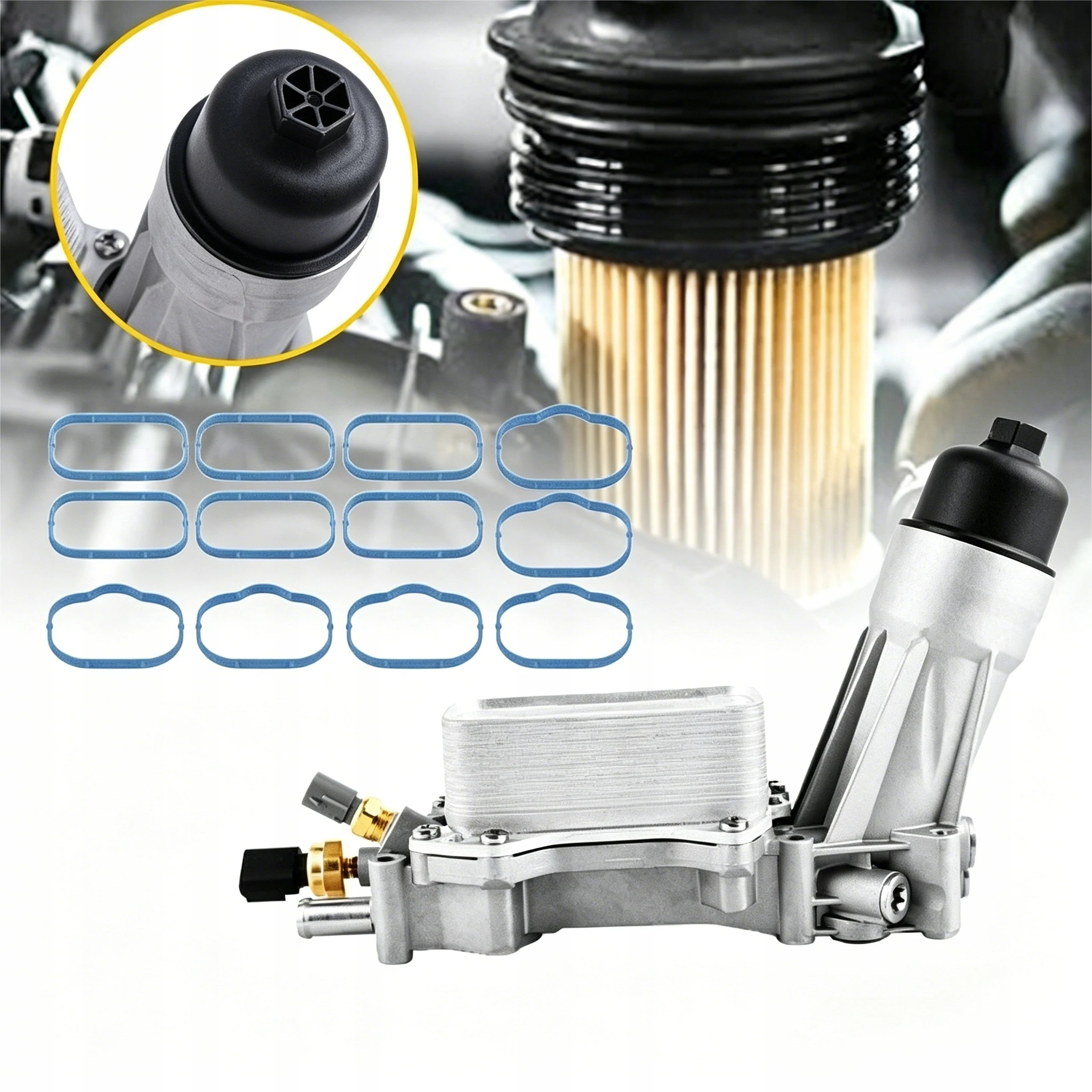 Image of Aluminium-Ölkühler-Kit für 3.6L Pentastar 2011-2023 – Ersetzt 926-959 926-876, passend für Chrysler Dodge Jeep Ram 3.2/3.6 V6