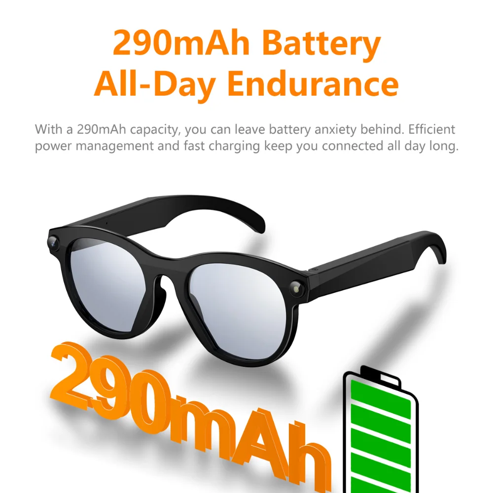 Pro AI Camera Smart Shooting Glasses 4K HD First Person Video Record Anti-shake Bluetooth Water‑resistant Language Translation