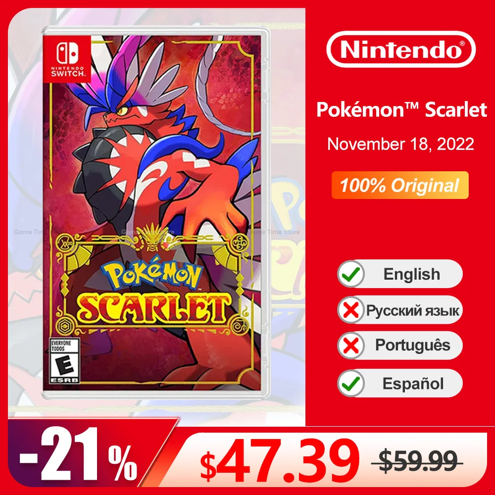 Pokemon Scarlet Nintendo Switch Game Deals Nintendo Physical Game Card RPG Genre Pokemon Series Game for Switch Game Console