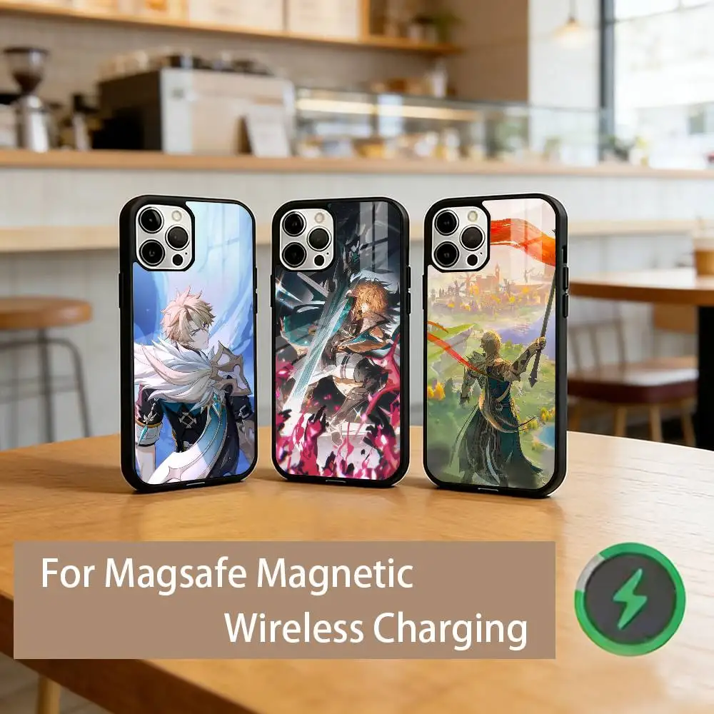 

Genshin V-Varka Phone Case For iPhone17,16,15,14,13,12,11 Plus,Pro Magnetic For Magsafe Wireless Charging