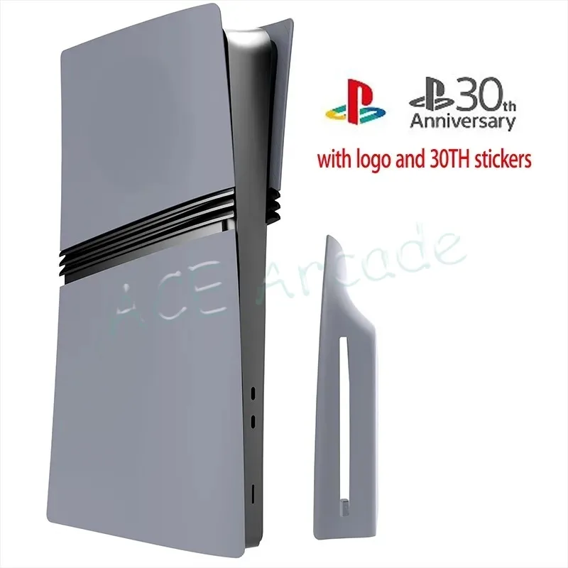 Neues PS5 PRO 30th Anniversary Limited Edition ABS-Panel mit Logo-Aufkleber, Fettkontrollkonsole, abnehmbare Schutzhülle, GreyShell