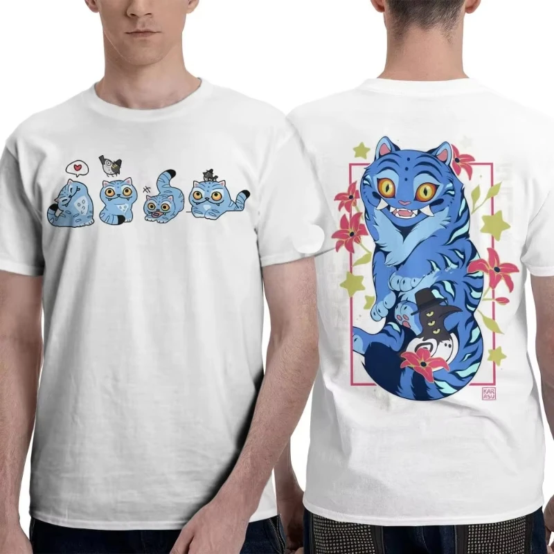 

New Y2K Print Short Sleeve Streetwear Sports T-Shirt KPop Demon Hunters Tiger Cotton T-Shirt Novelty Fashion Tee Shirt Funisex