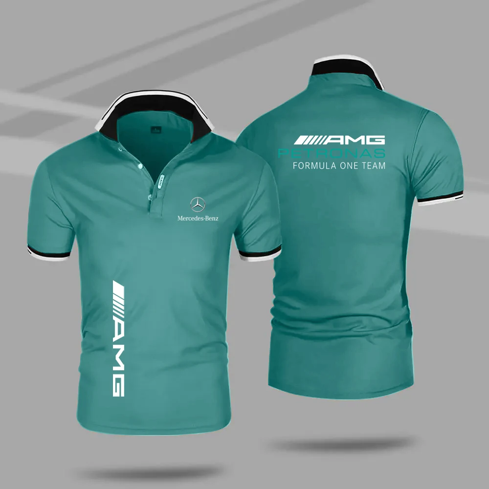 Polo de motocicleta para hombre y mujer, Camiseta deportiva elegante, a la moda, para ciclismo al aire libre, Mercedes Benz, 2024