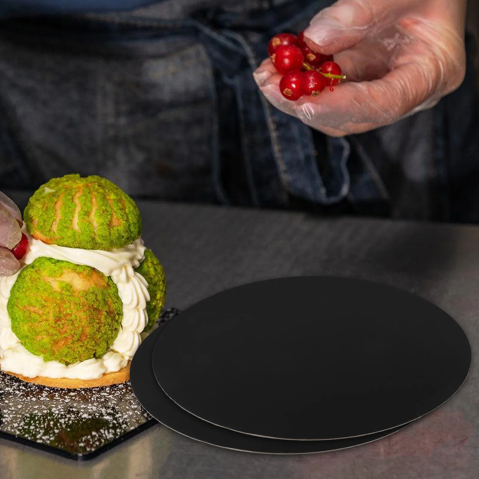 

10pcs Cake Tray Display Bases Reusable Round Boards Food Grade Cardboard Sturdy Stable Birthday Wedding Party Cake Board